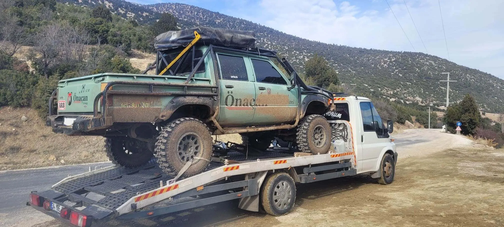 Antalya arazi aracı oto kurtarma operasyonu ve çekici hizmeti